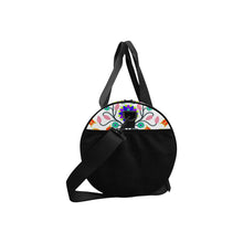 Load image into Gallery viewer, Floral Beadwork Four Clans White Duffle Bag (Model 1679) Duffle Bag (1679) e-joyer 
