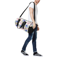 Load image into Gallery viewer, Floral Beadwork Four Clans White Duffle Bag (Model 1679) Duffle Bag (1679) e-joyer 
