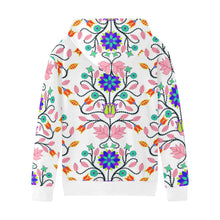 Load image into Gallery viewer, Floral Beadwork Four Clans White Kids&#39; All Over Print Hoodie (Model H38) Kids&#39; AOP Hoodie (H38) e-joyer 
