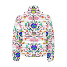 Load image into Gallery viewer, Floral Beadwork Four Clans White Men&#39;s Stand Collar Padded Jacket (Model H41) Men&#39;s Stand Collar Padded Jacket (H41) e-joyer 
