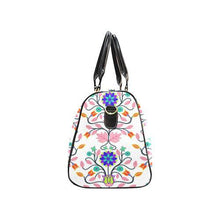 Load image into Gallery viewer, Floral Beadwork Four Clans White New Waterproof Travel Bag/Large (Model 1639) Waterproof Travel Bags (1639) e-joyer 
