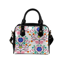 Load image into Gallery viewer, Floral Beadwork Four Clans White Shoulder Handbag (Model 1634) Shoulder Handbags (1634) e-joyer 
