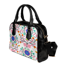 Load image into Gallery viewer, Floral Beadwork Four Clans White Shoulder Handbag (Model 1634) Shoulder Handbags (1634) e-joyer 
