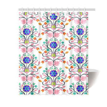 Load image into Gallery viewer, Floral Beadwork Four Clans White Shower Curtain 60&quot;x72&quot; Shower Curtain 60&quot;x72&quot; e-joyer 
