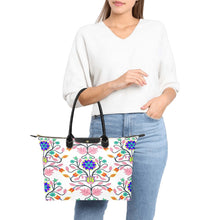 Load image into Gallery viewer, Floral Beadwork Four Clans White Single-Shoulder Lady Handbag (Model 1714) bag e-joyer 
