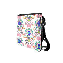 Load image into Gallery viewer, Floral Beadwork Four Clans White Slim Clutch Bag (Model 1668) Slim Clutch Bags (1668) e-joyer 
