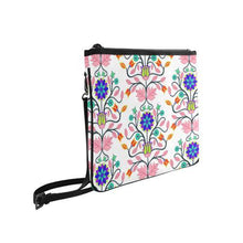 Load image into Gallery viewer, Floral Beadwork Four Clans White Slim Clutch Bag (Model 1668) Slim Clutch Bags (1668) e-joyer 
