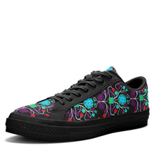 Load image into Gallery viewer, Floral Beadwork Four Clans Winter Aapisi Low Top Canvas Shoes Black Sole 49 Dzine 
