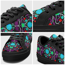 Load image into Gallery viewer, Floral Beadwork Four Clans Winter Aapisi Low Top Canvas Shoes Black Sole 49 Dzine 
