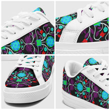 Load image into Gallery viewer, Floral Beadwork Four Clans Winter Aapisi Low Top Canvas Shoes White Sole 49 Dzine 
