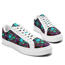 Load image into Gallery viewer, Floral Beadwork Four Clans Winter Aapisi Low Top Canvas Shoes White Sole 49 Dzine 
