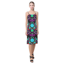 Load image into Gallery viewer, Floral Beadwork Four Clans Winter Alcestis Slip Dress (Model D05) Alcestis Slip Dress (D05) e-joyer 
