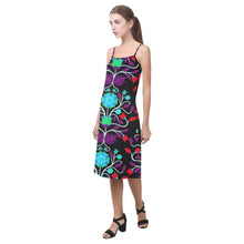 Load image into Gallery viewer, Floral Beadwork Four Clans Winter Alcestis Slip Dress (Model D05) Alcestis Slip Dress (D05) e-joyer 
