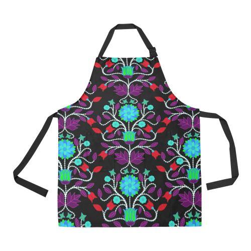 Floral Beadwork Four Clans Winter All Over Print Apron All Over Print Apron e-joyer 