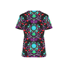 Load image into Gallery viewer, Floral Beadwork Four Clans Winter All Over Print Scrub Top Scrub Top e-joyer 
