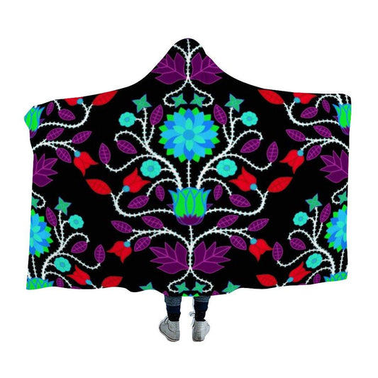 Floral Beadwork Four Clans Winter Hooded Blanket 49 Dzine 