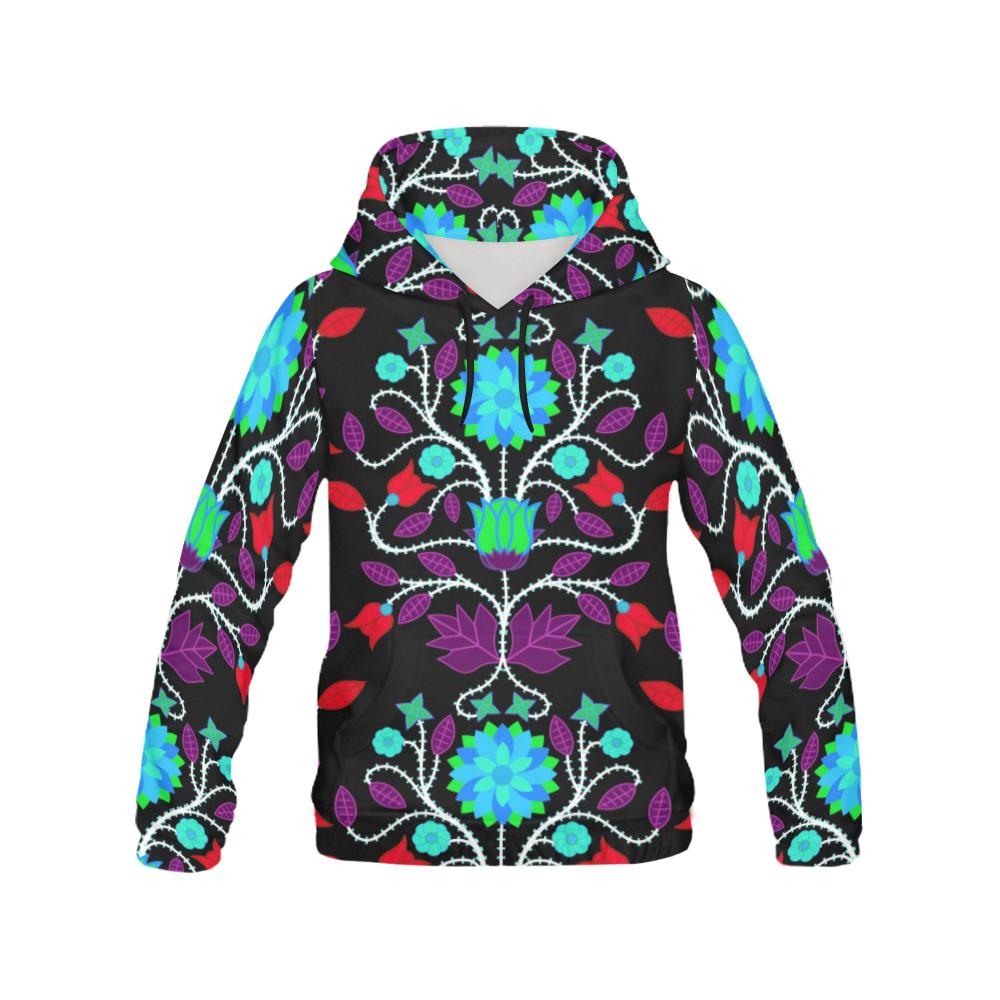 Floral Beadwork Four Clans Winter Hoodie for Men by 49 Dzine