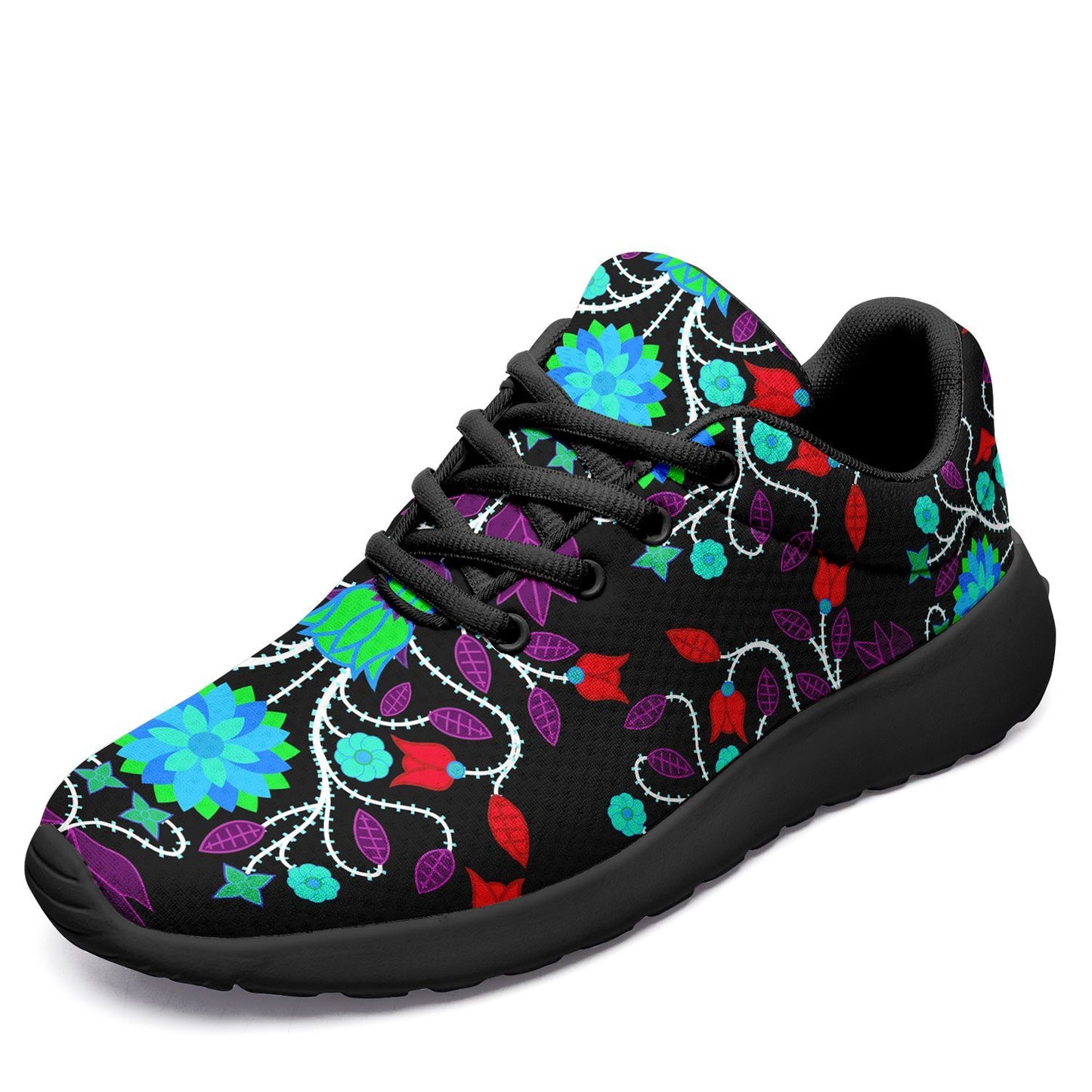Floral Beadwork Four Clans Winter Ikkaayi Sport Sneakers 49 Dzine US Women 4.5 / US Youth 3.5 / EUR 35 Black Sole 