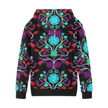 Load image into Gallery viewer, Floral Beadwork Four Clans Winter Kids&#39; All Over Print Hoodie (Model H38) Kids&#39; AOP Hoodie (H38) e-joyer 
