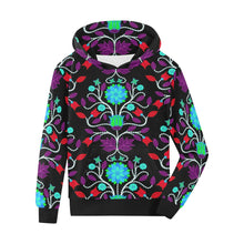 Load image into Gallery viewer, Floral Beadwork Four Clans Winter Kids&#39; All Over Print Hoodie (Model H38) Kids&#39; AOP Hoodie (H38) e-joyer 
