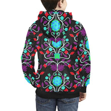 Load image into Gallery viewer, Floral Beadwork Four Clans Winter Kids&#39; All Over Print Hoodie (Model H38) Kids&#39; AOP Hoodie (H38) e-joyer 
