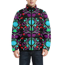 Load image into Gallery viewer, Floral Beadwork Four Clans Winter Men&#39;s Stand Collar Padded Jacket (Model H41) Men&#39;s Stand Collar Padded Jacket (H41) e-joyer 
