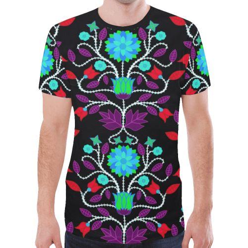 Floral Beadwork Four Clans Winter New All Over Print T-shirt for Men (Model T45) New All Over Print T-shirt for Men (T45) e-joyer 