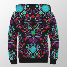 Load image into Gallery viewer, Floral Beadwork Four Clans Winter Sherpa Hoodie 49 Dzine 
