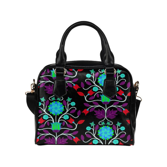 Floral Beadwork Four Clans Winter Shoulder Handbag (Model 1634) Shoulder Handbags (1634) e-joyer 