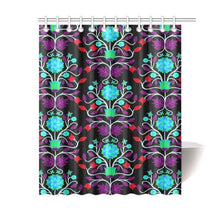 Load image into Gallery viewer, Floral Beadwork Four Clans Winter Shower Curtain 60&quot;x72&quot; Shower Curtain 60&quot;x72&quot; e-joyer 
