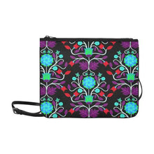 Load image into Gallery viewer, Floral Beadwork Four Clans Winter Slim Clutch Bag (Model 1668) Slim Clutch Bags (1668) e-joyer 
