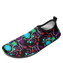 Load image into Gallery viewer, Floral Beadwork Four Clans Winter Sockamoccs Kid&#39;s Slip On Shoes 49 Dzine 
