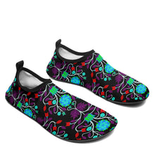 Load image into Gallery viewer, Floral Beadwork Four Clans Winter Sockamoccs Slip On Shoes 49 Dzine 
