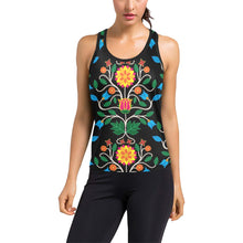 Load image into Gallery viewer, Floral Beadwork Four Clans Women&#39;s Racerback Tank Top (Model T60) Racerback Tank Top (T60) e-joyer 
