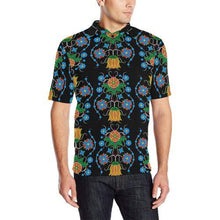 Load image into Gallery viewer, Floral Beadwork Four Mothers Men&#39;s All Over Print Polo Shirt (Model T55) Men&#39;s Polo Shirt (Model T55) e-joyer 
