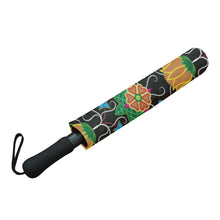 Load image into Gallery viewer, Floral Beadwork Four Mothers Semi-Automatic Foldable Umbrella Semi-Automatic Foldable Umbrella e-joyer 
