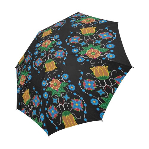 Floral Beadwork Four Mothers Semi-Automatic Foldable Umbrella Semi-Automatic Foldable Umbrella e-joyer 