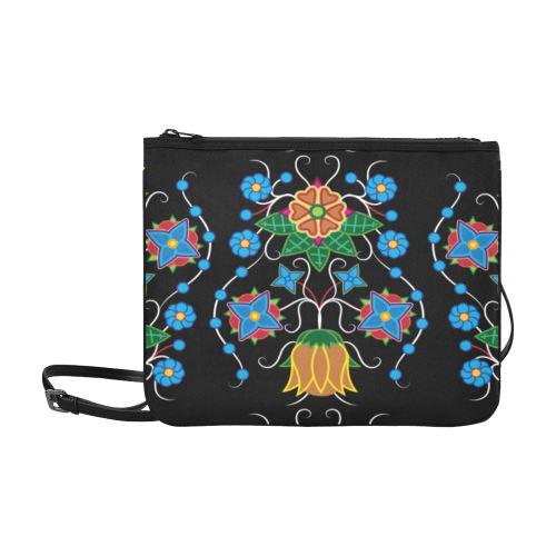 Floral Beadwork Four Mothers Slim Clutch Bag (Model 1668) Slim Clutch Bags (1668) e-joyer 