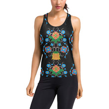 Load image into Gallery viewer, Floral Beadwork Four Mothers Women&#39;s Racerback Tank Top (Model T60) Racerback Tank Top (T60) e-joyer 
