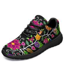 Load image into Gallery viewer, Floral Beadwork Ikkaayi Sport Sneakers 49 Dzine US Women 4.5 / US Youth 3.5 / EUR 35 Black Sole 
