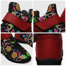 Load image into Gallery viewer, Floral Beadwork Ipottaa Basketball / Sport High Top Shoes - Black Sole 49 Dzine 
