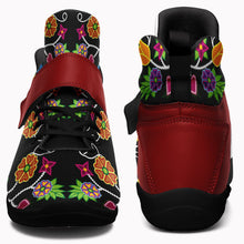 Load image into Gallery viewer, Floral Beadwork Ipottaa Basketball / Sport High Top Shoes - Black Sole 49 Dzine 
