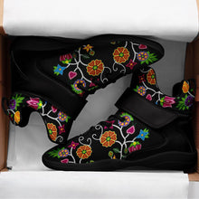 Load image into Gallery viewer, Floral Beadwork Ipottaa Basketball / Sport High Top Shoes - Black Sole 49 Dzine 
