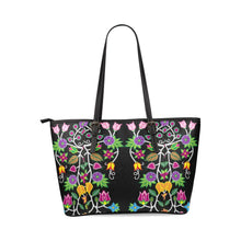 Load image into Gallery viewer, Floral Beadwork Leather Tote Bag/Large (Model 1640) Leather Tote Bag (1640) e-joyer 
