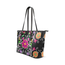 Load image into Gallery viewer, Floral Beadwork Leather Tote Bag/Large (Model 1640) Leather Tote Bag (1640) e-joyer 
