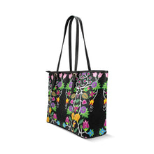 Load image into Gallery viewer, Floral Beadwork Leather Tote Bag/Large (Model 1640) Leather Tote Bag (1640) e-joyer 
