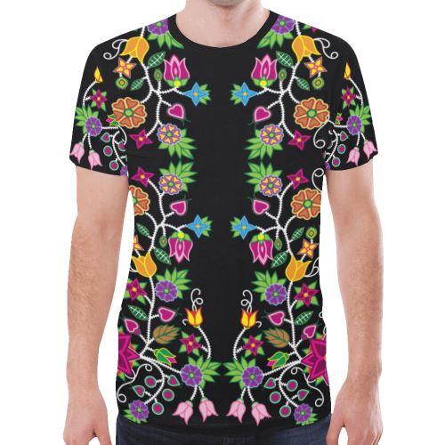 Floral Beadwork New All Over Print T-shirt for Men (Model T45) New All Over Print T-shirt for Men (T45) e-joyer 