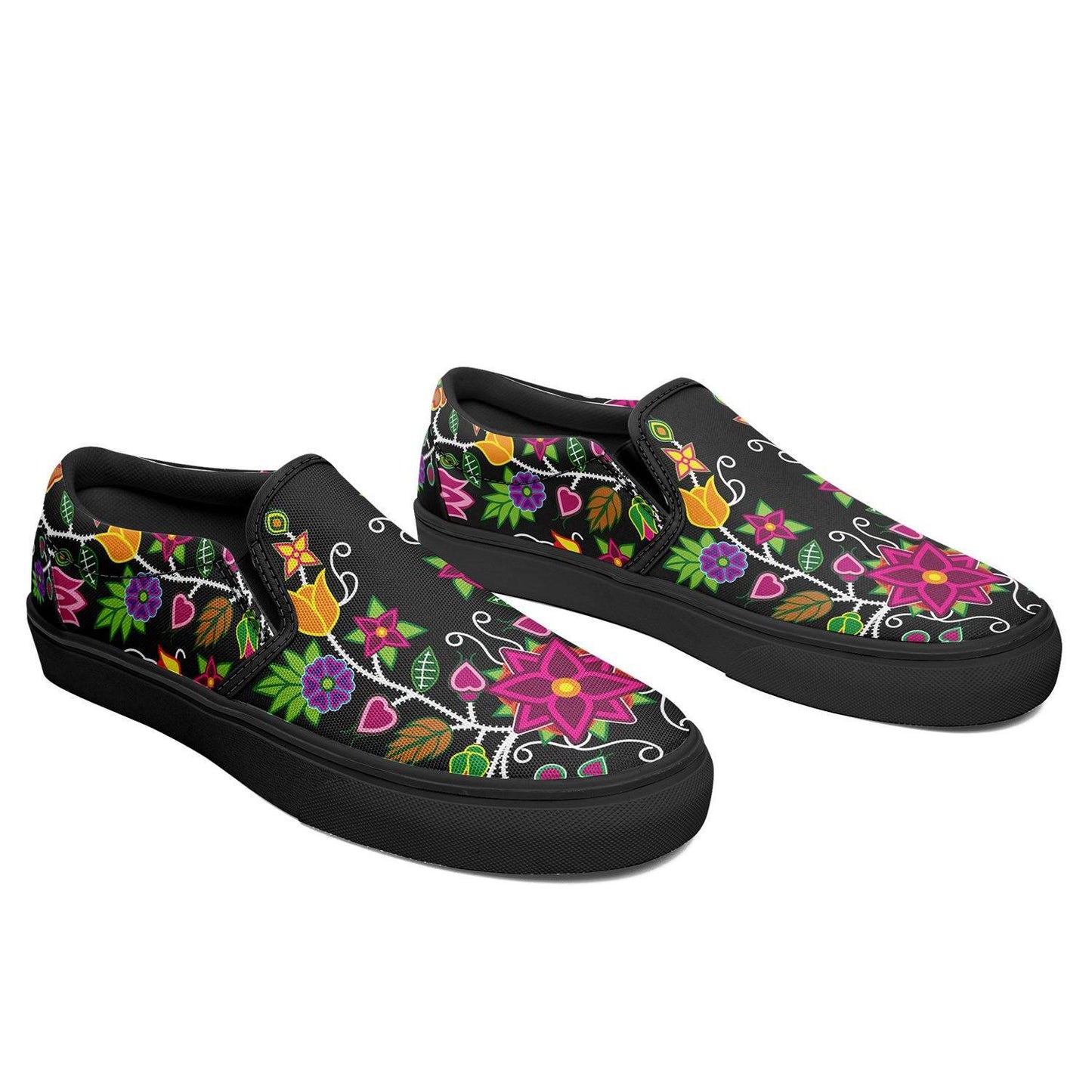 Floral Beadwork Otoyimm Kid's Canvas Slip On Shoes 49 Dzine 