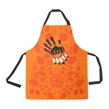 Load image into Gallery viewer, Floral Beadwork Real Orange A feather for each All Over Print Apron All Over Print Apron e-joyer 

