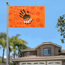 Load image into Gallery viewer, Floral Beadwork Real Orange A feather for each Garden Flag 59&quot;x35&quot; Garden Flag 59&quot;x35&quot; e-joyer 
